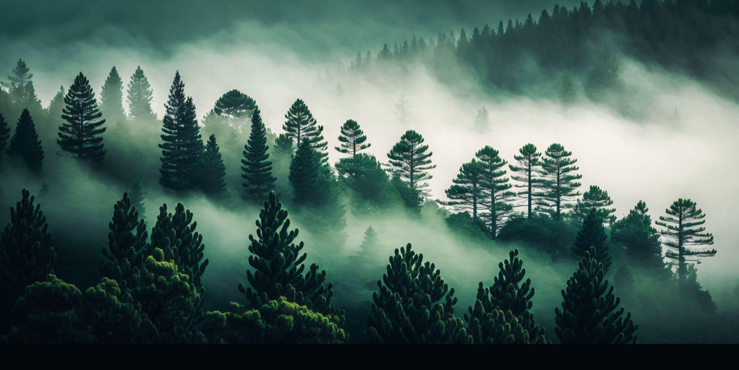 Misty Forest - Canvas, Metal, Acrylic, Framed, or Giclee Print