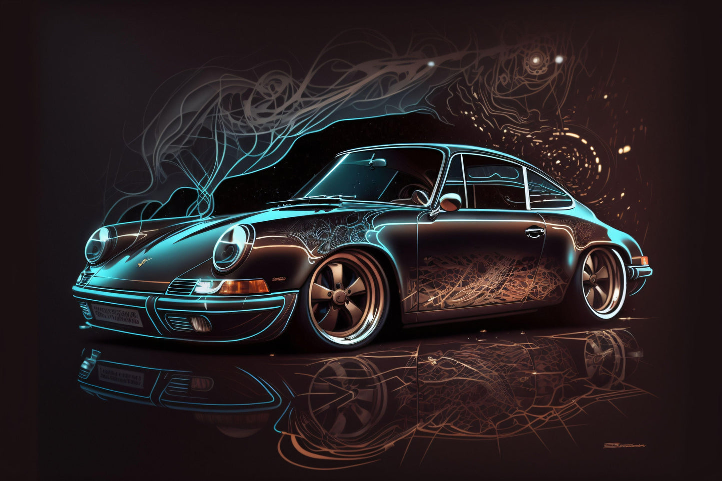 Porsche 911 Abstract - Canvas, Metal, Acrylic, Framed, or Giclee Print
