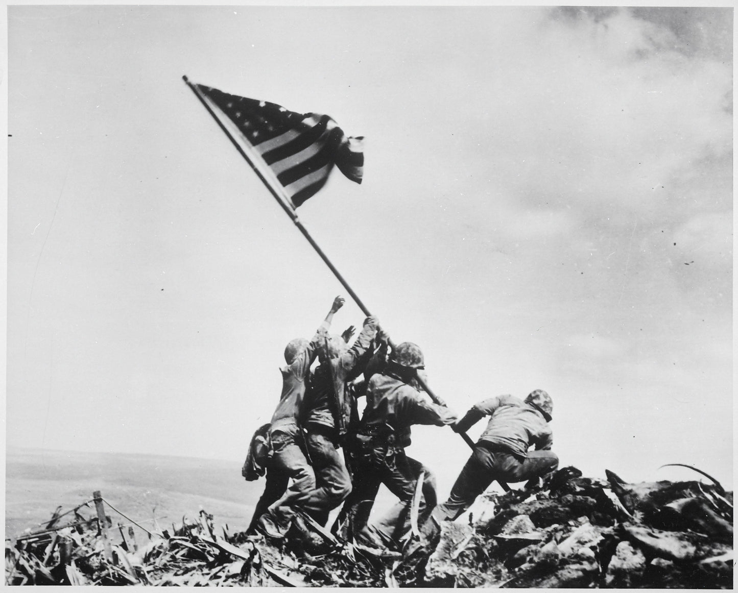 Raising the Flag on Iwo Jima - Canvas, Metal, Acrylic, Framed, or Giclee Print