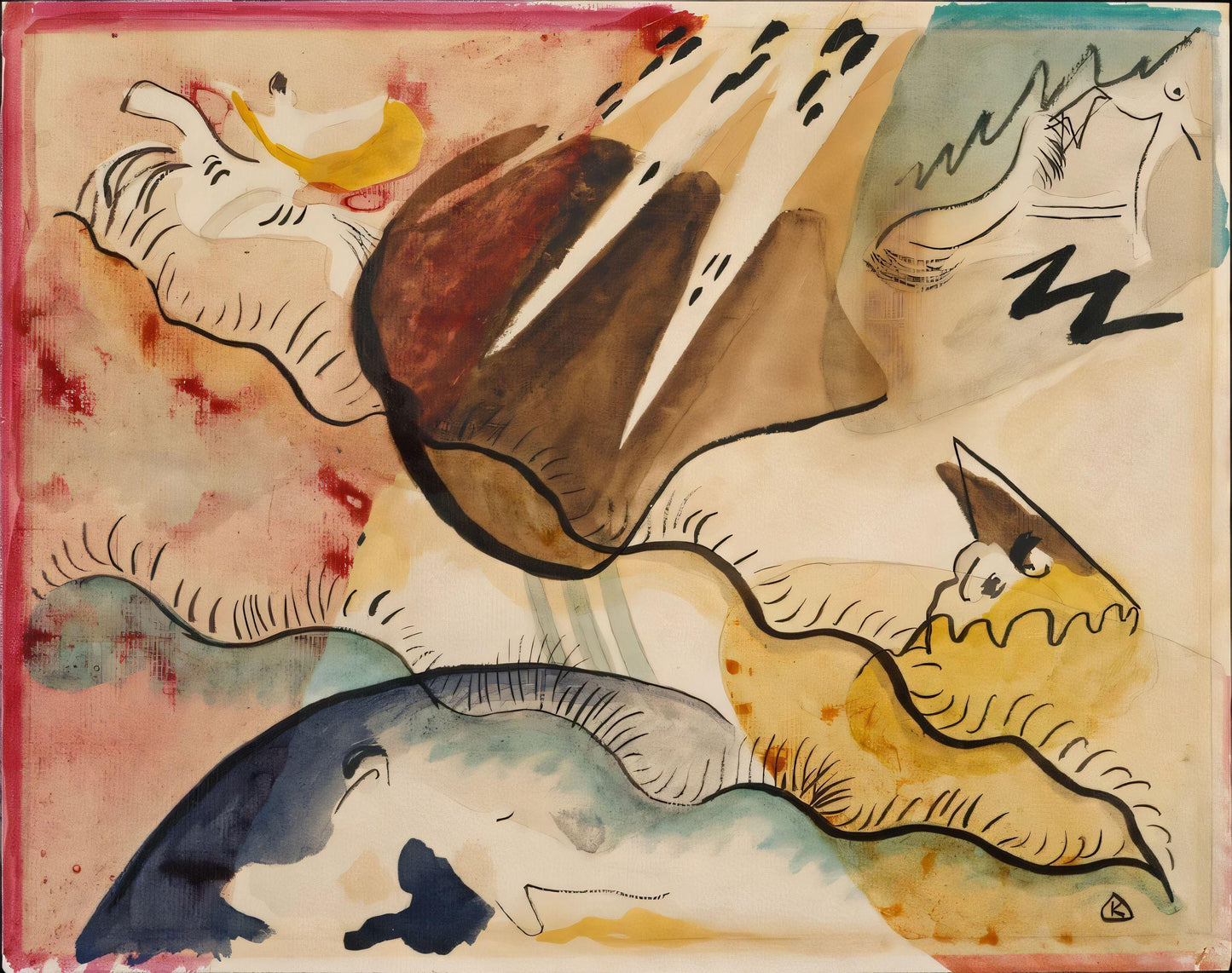 Wassily Kandinsky - Landscape with Rain - Canvas, Metal, Acrylic, Framed, or Giclee Print