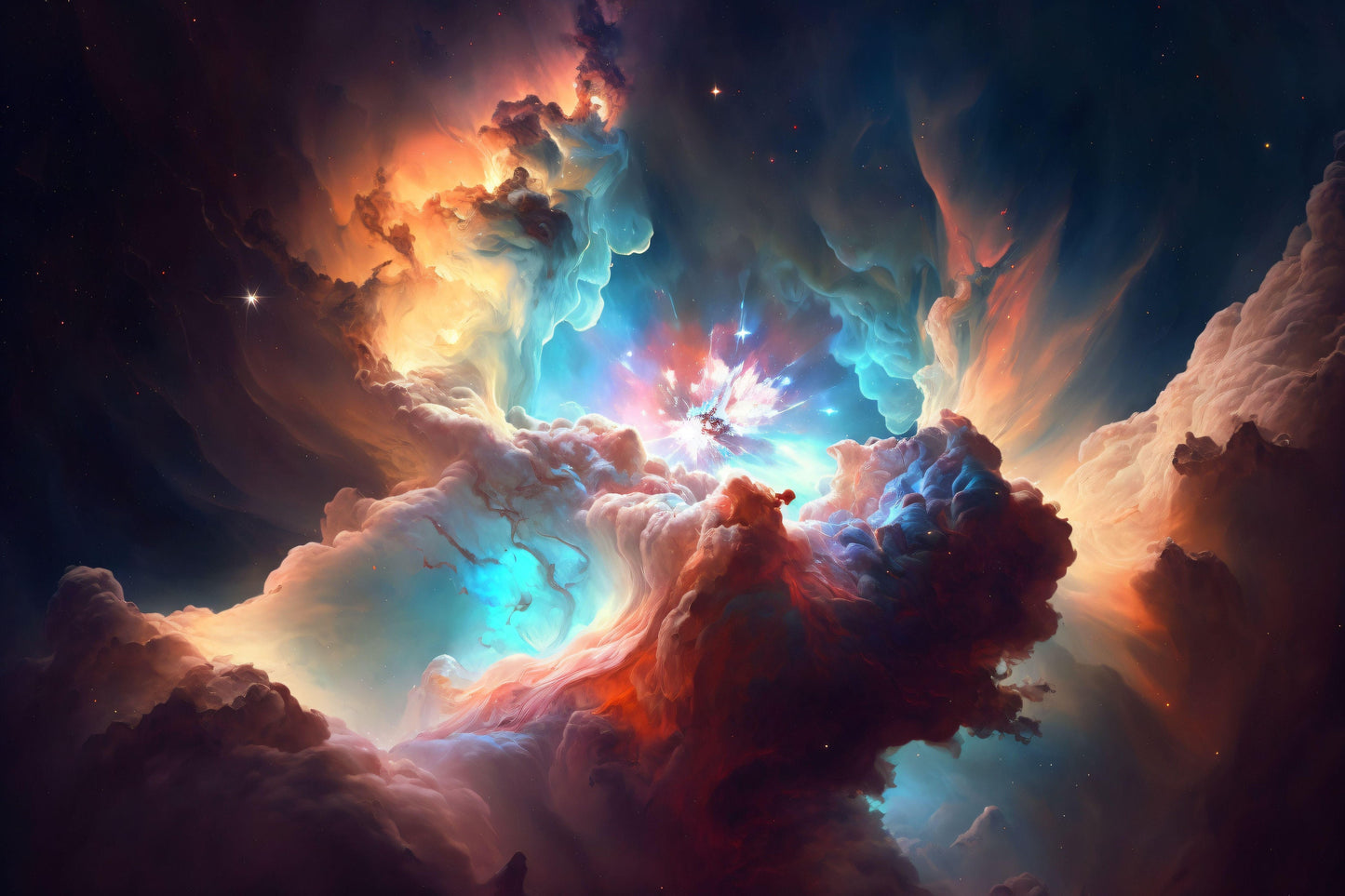 Nebula in Outer Space - Canvas, Metal, Acrylic, Framed, or Giclee Print