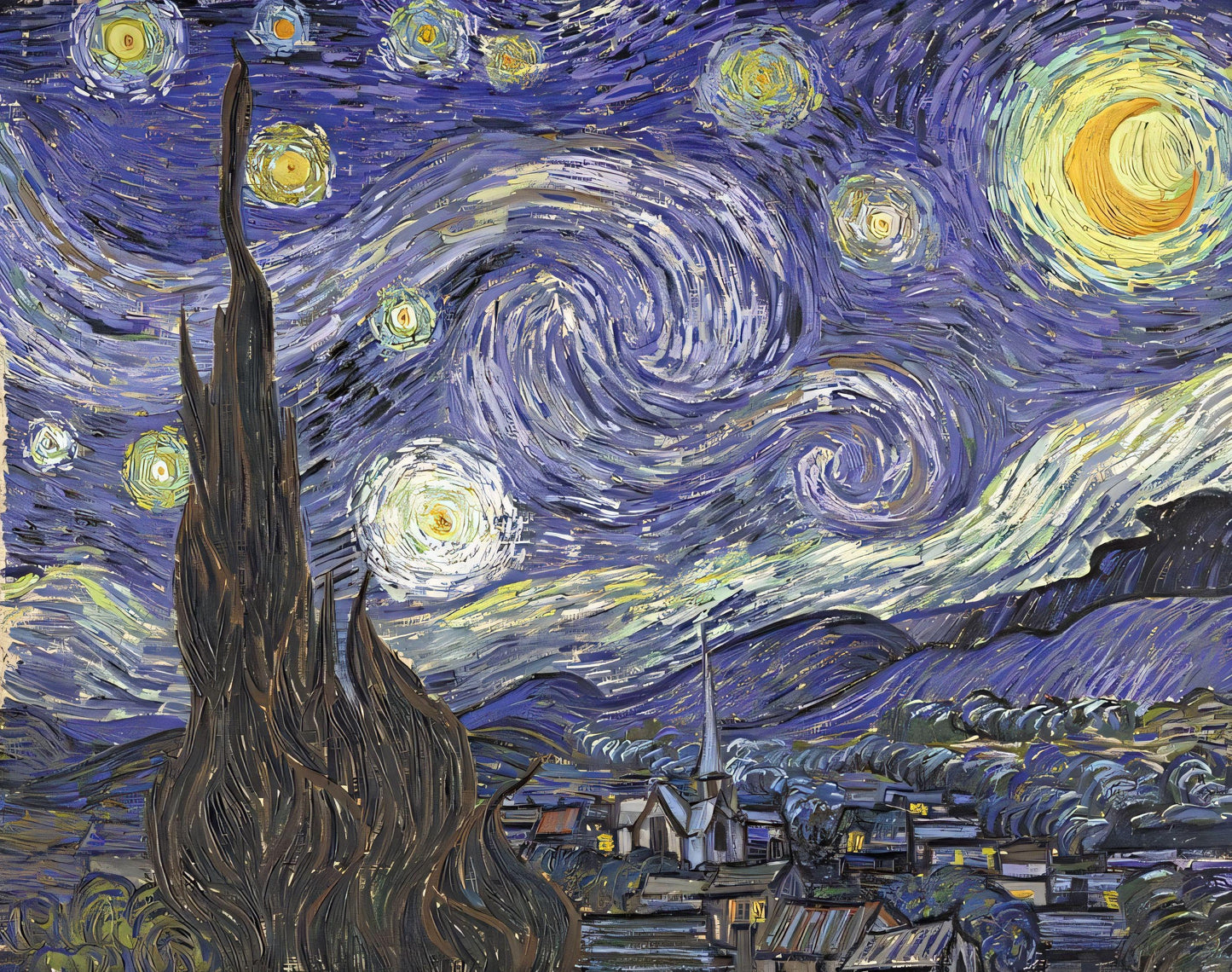 Vincent van Gogh, The Starry Night, 1889 - Canvas, Metal, Acrylic, Framed, or Giclee Print