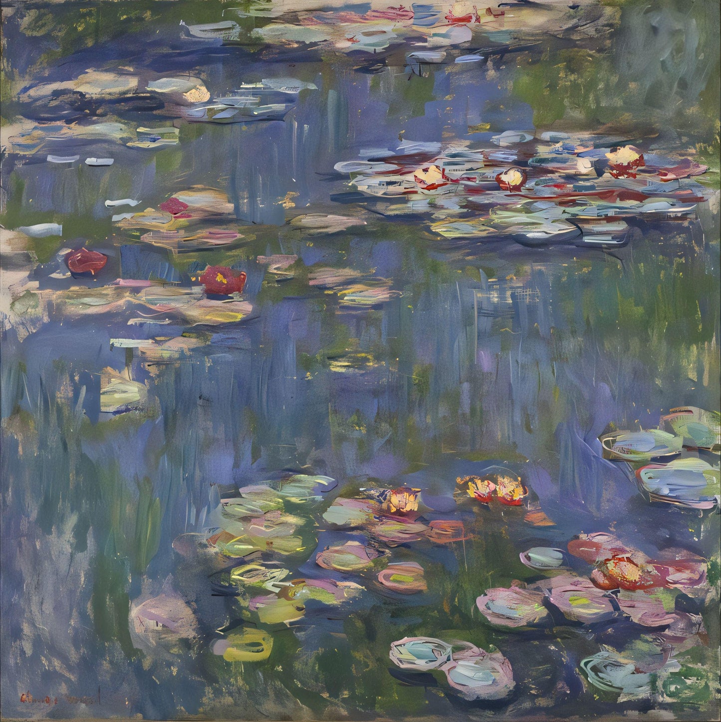 Monet - Water Lilies - Canvas, Metal, Acrylic, Framed, or Giclee Print
