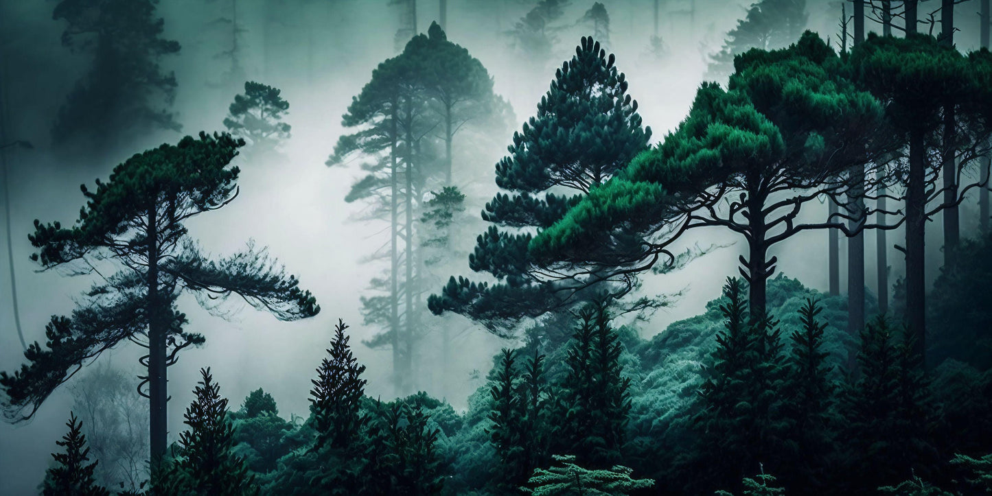 Misty Forest - Canvas, Metal, Acrylic, Framed, or Giclee Print