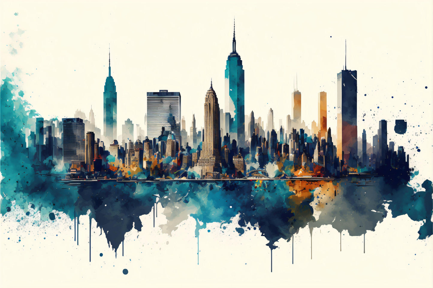 Abstract City Scape - Canvas, Metal, Acrylic, Framed, or Giclee Print