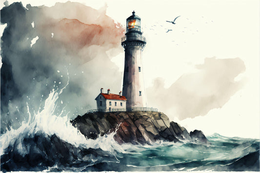 Lighthouse - Canvas, Metal, Acrylic, Framed, or Giclee Print