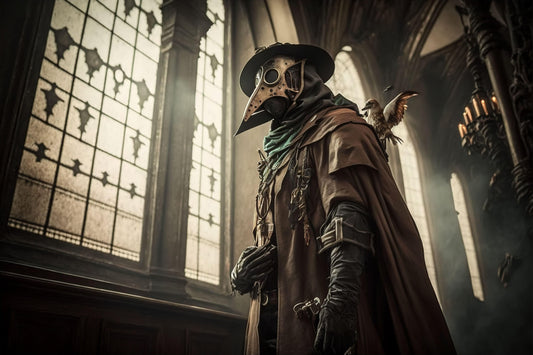 Steampunk Plague Doctor - Canvas, Metal, Acrylic, Framed, or Giclee Print