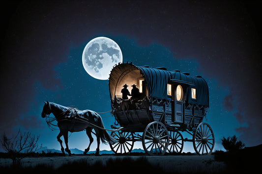 Cowboy Enjoying the Scenery - Watercolor Style