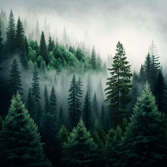 Misty Forest - Canvas, Metal, Acrylic, Framed, or Giclee Print
