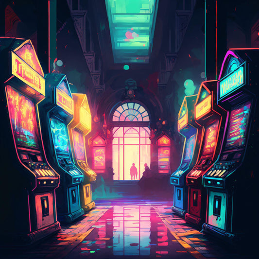 Neon Arcade - Canvas, Metal, Acrylic, Framed, or Giclee Print