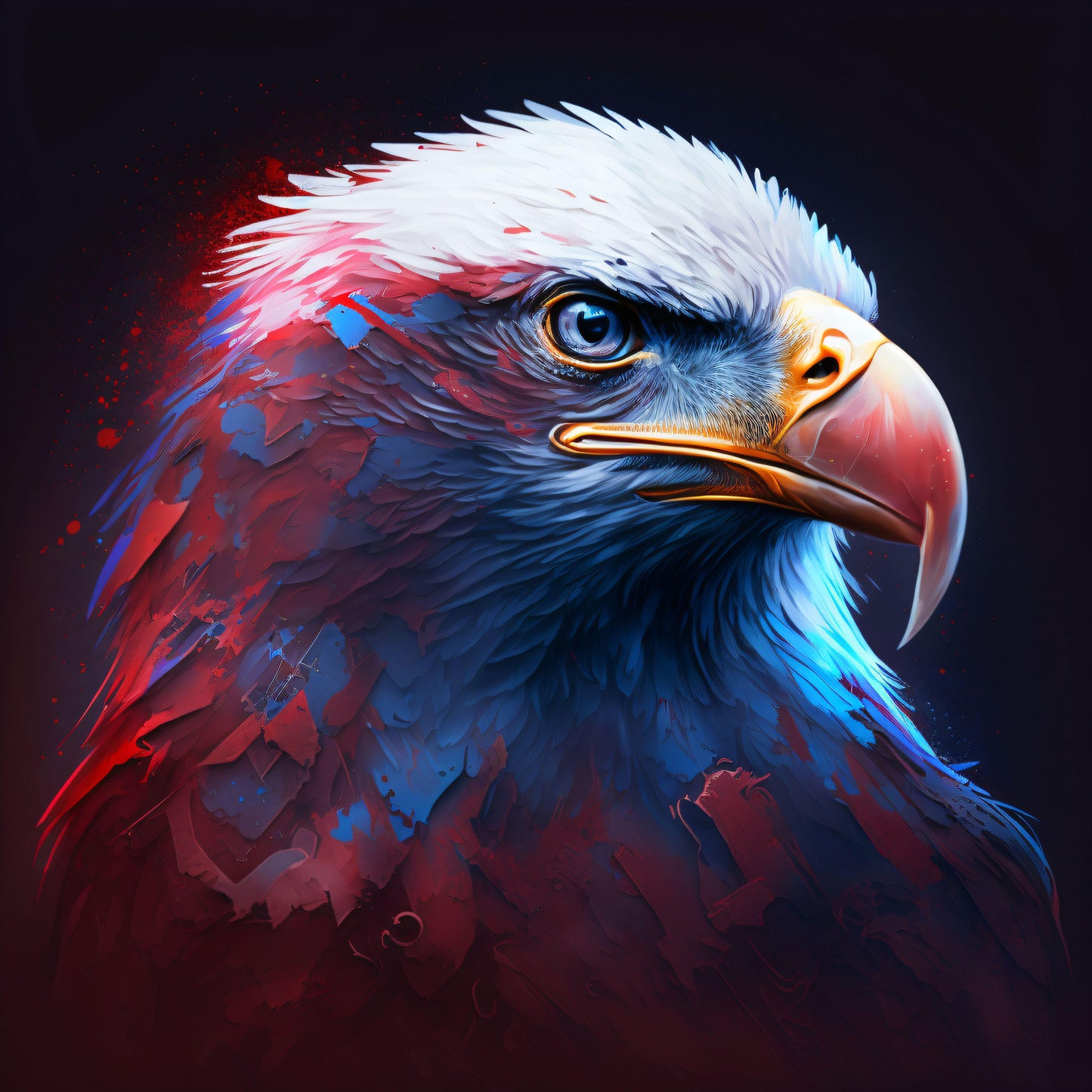 Bald Eagle - version 2 - Canvas, Metal, Acrylic, Framed, or Giclee Print