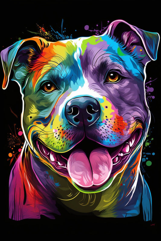 Pitbull - Dog - Canvas, Metal, Acrylic, Framed, or Giclee Print
