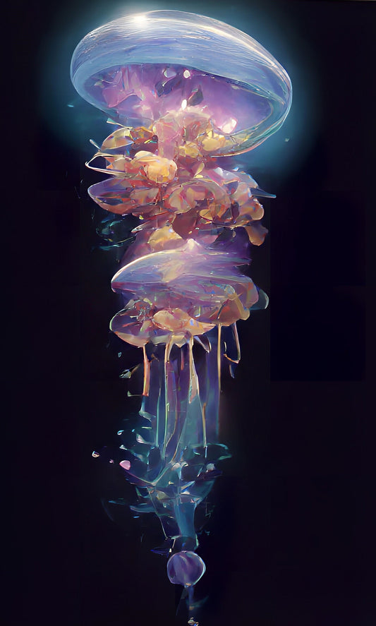 Jellyfish - Abstract - Canvas, Metal, Acrylic, Framed, or Giclee Print
