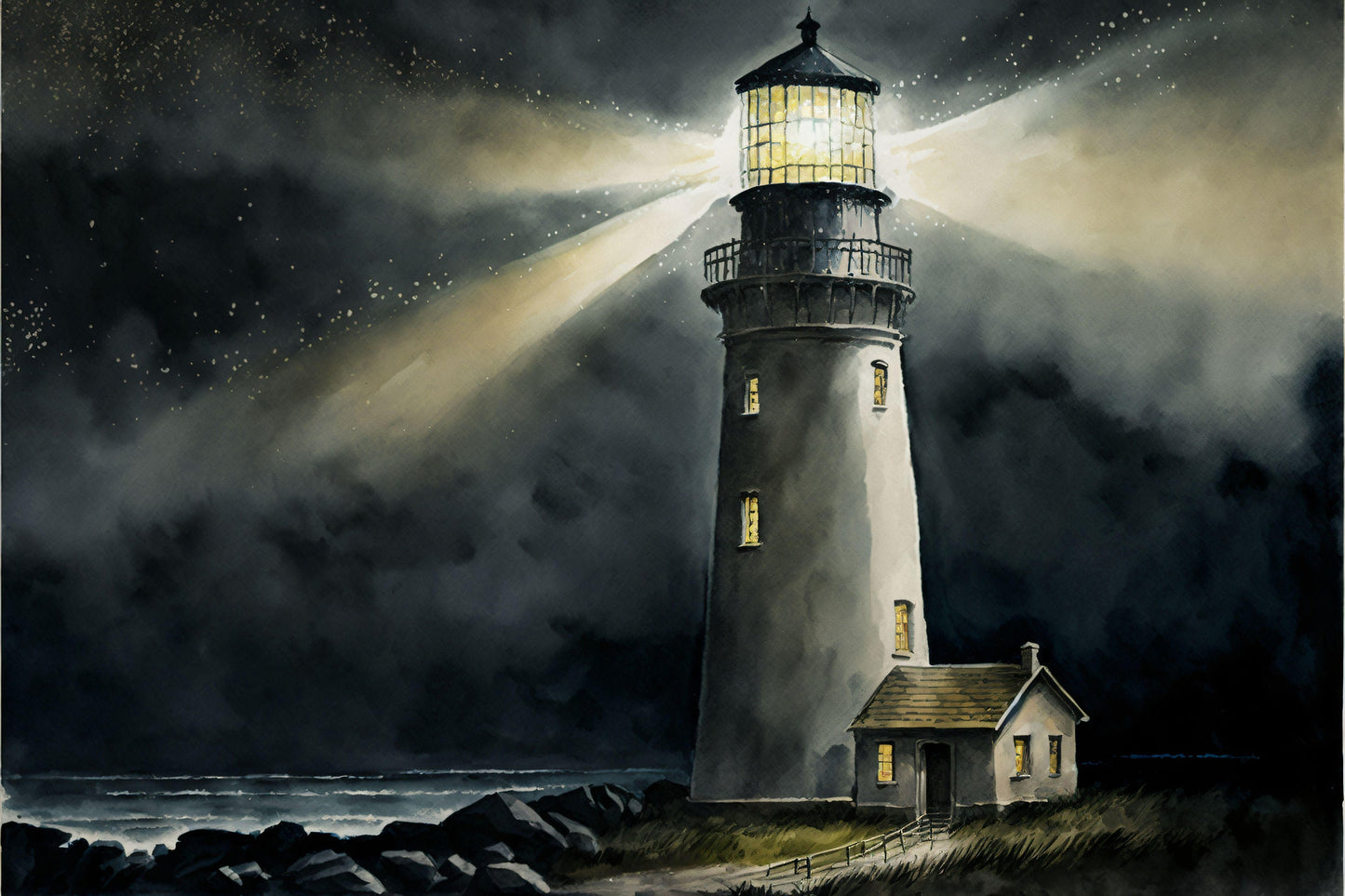 Lighthouse - Canvas, Metal, Acrylic, Framed, or Giclee Print