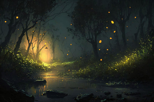 Colorful Fantasy Forest - Canvas, Metal, Acrylic, Framed, or Giclee Print