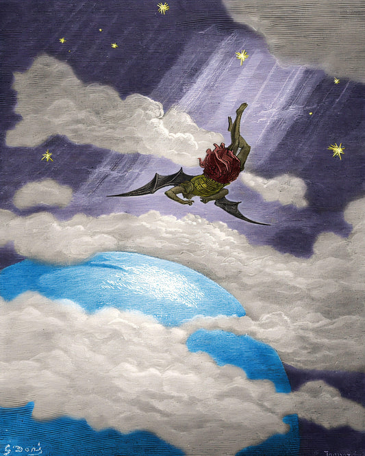 Satan's Fall (Colorized) - Paradise Lost - Canvas, Metal, Acrylic, Framed, or Giclee Print