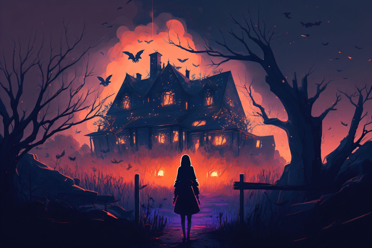 Haunted House - Canvas, Metal, Acrylic, Framed, or Giclee Print