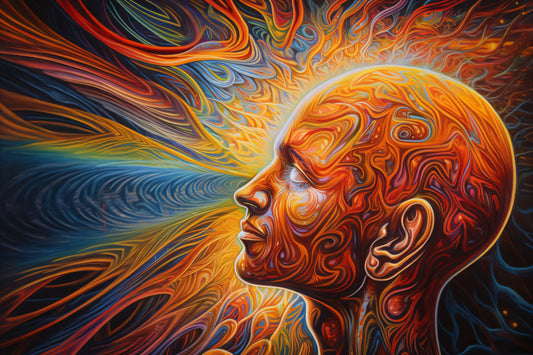 Psychedelic Mind Portrait - Canvas, Metal, Acrylic, Framed, or Giclee Print