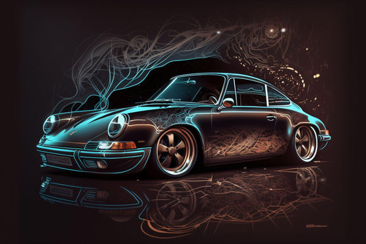 Porsche 911 Abstract - Canvas, Metal, Acrylic, Framed, or Giclee Print