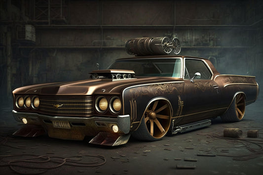 Steampunk Chevrolet El Camino SS 1970 - Canvas, Metal, Acrylic, Framed, or Giclee Print
