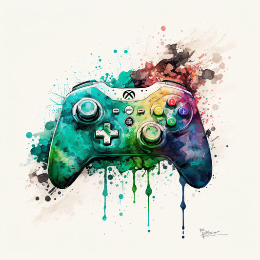 Video Game Controller - Canvas, Metal, Acrylic, Framed, or Giclee Print