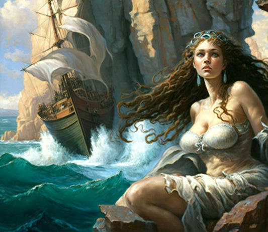 Siren Leading Ships to their Doom - Canvas, Metal, Acrylic, Framed, or Giclee Print