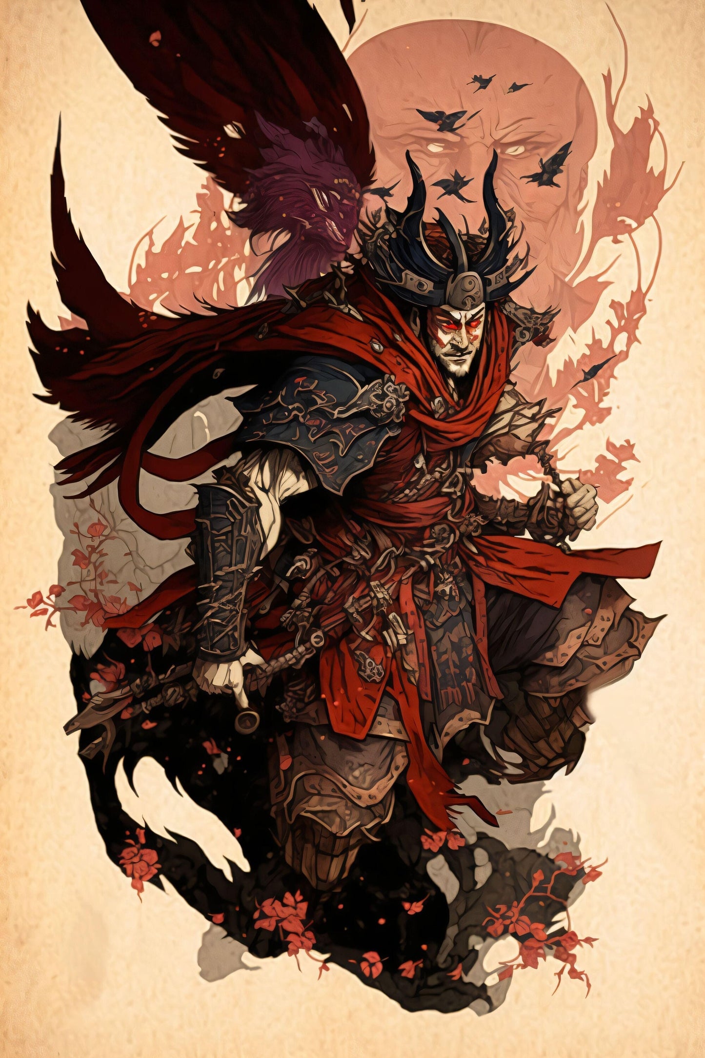 Japanese Samurai - Canvas, Metal, Acrylic, Framed, or Giclee Print