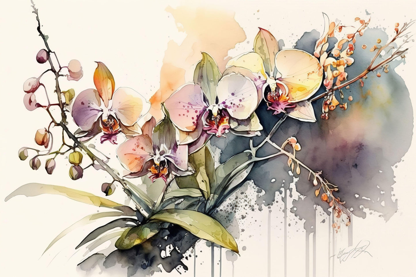 Colorful Orchids  - Canvas, Metal, Acrylic, Framed, or Giclee Print