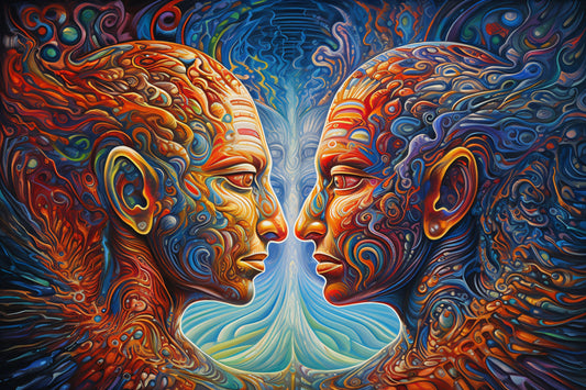 Psychedelic Mind Portrait - Canvas, Metal, Acrylic, Framed, or Giclee Print