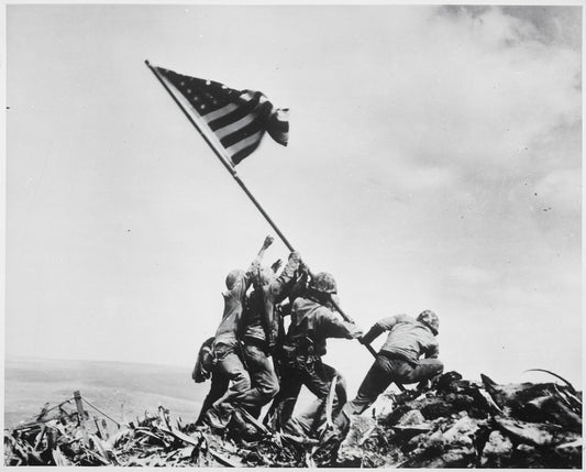 Raising the Flag on Iwo Jima - Canvas, Metal, Acrylic, Framed, or Giclee Print