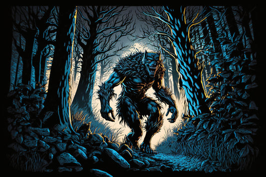 Giant Muscular Werewolf - Canvas, Metal, Acrylic, Framed, or Giclee Print