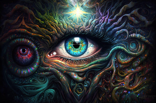 Psychedelic Eye - Canvas, Metal, Acrylic, Framed, or Giclee Print