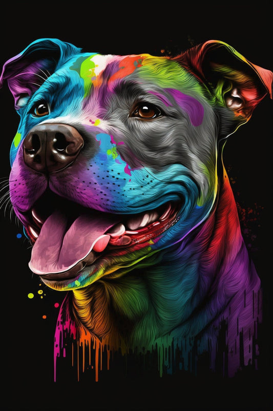 Pitbull - Dog - Canvas, Metal, Acrylic, Framed, or Giclee Print