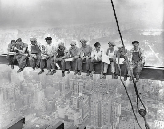 Lunch Atop a Skyscraper - Canvas, Metal, Acrylic, Framed, or Giclee Print
