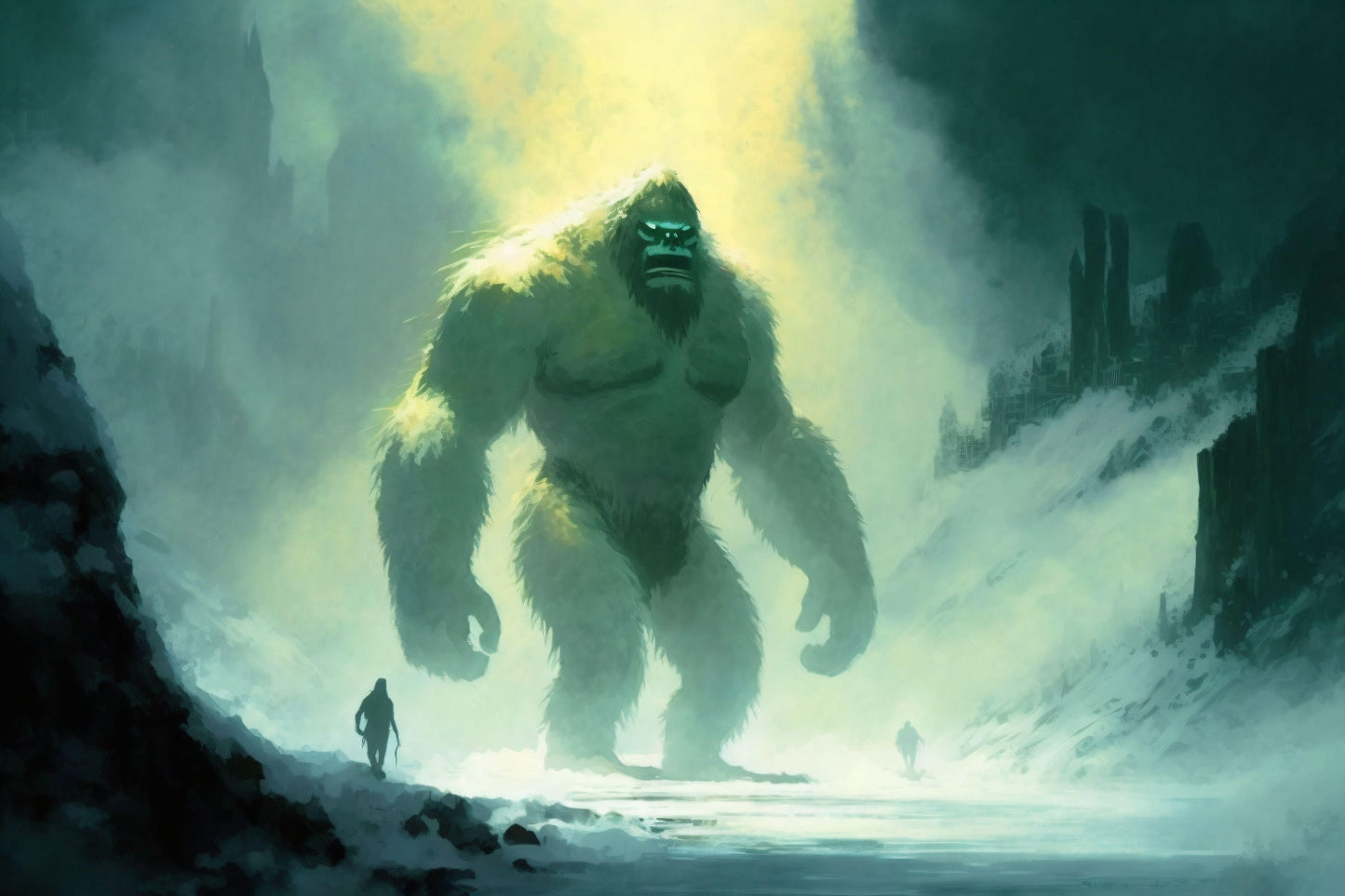 Giant Yeti - Canvas, Metal, Acrylic, Framed, or Giclee Print