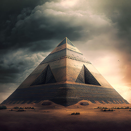 Futuristic Pyramid - Canvas, Metal, Acrylic, Framed, or Giclee Print