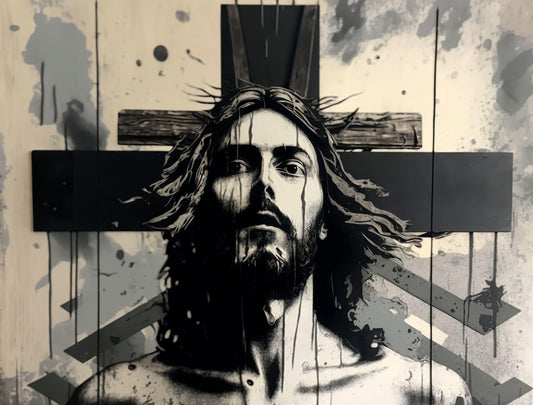 Jesus Cross Abstract - Canvas, Metal, Acrylic, Framed, or Giclee Print