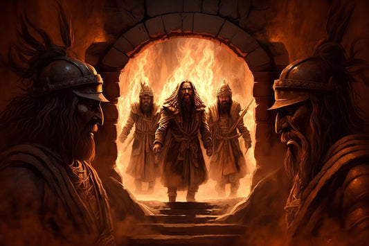 Emerging from the Fiery Furnace  - Book of Daniel  - Canvas, Metal, Acrylic, Framed, or Giclee Print