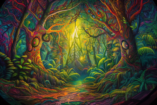 Psychedelic Forest - Canvas, Metal, Acrylic, Framed, or Giclee Print