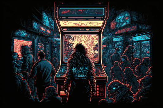 Neon Arcade - Canvas, Metal, Acrylic, Framed, or Giclee Print