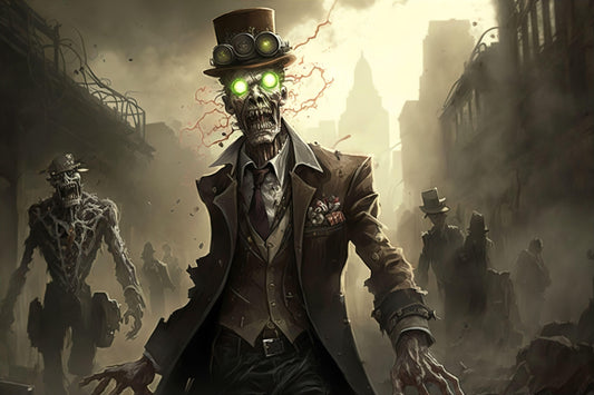Steampunk Zombie - Canvas, Metal, Acrylic, Framed, or Giclee Print