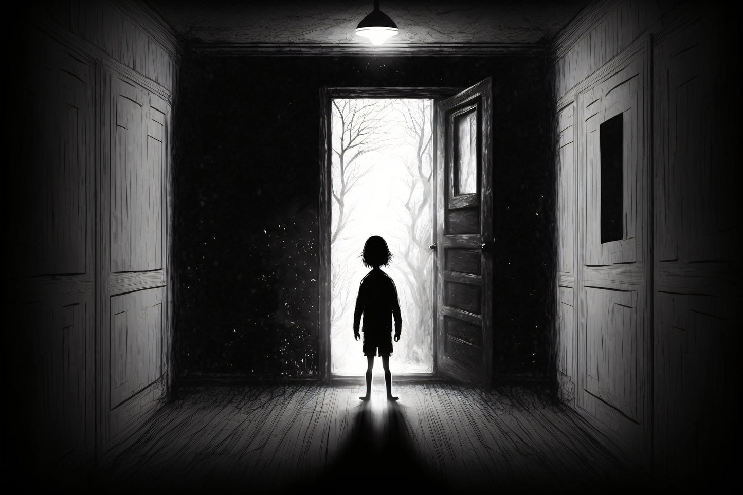 Child Staring Outside - Canvas, Metal, Acrylic, Framed, or Giclee Print