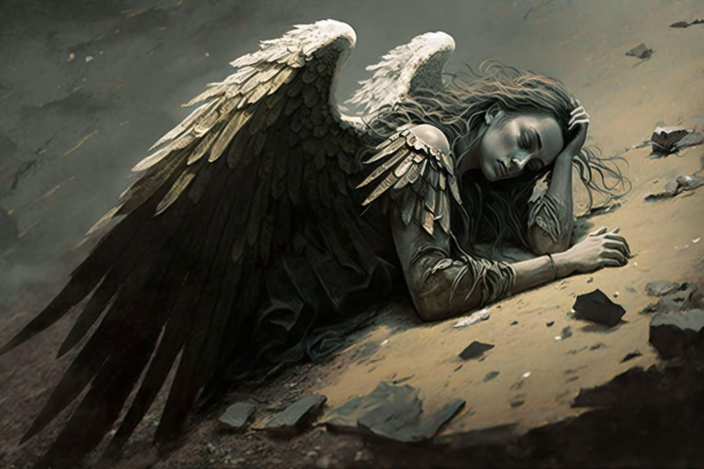 Fallen Angel - Canvas, Metal, Acrylic, Framed, or Giclee Print