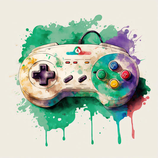 Video Game Controller - Canvas, Metal, Acrylic, Framed, or Giclee Print