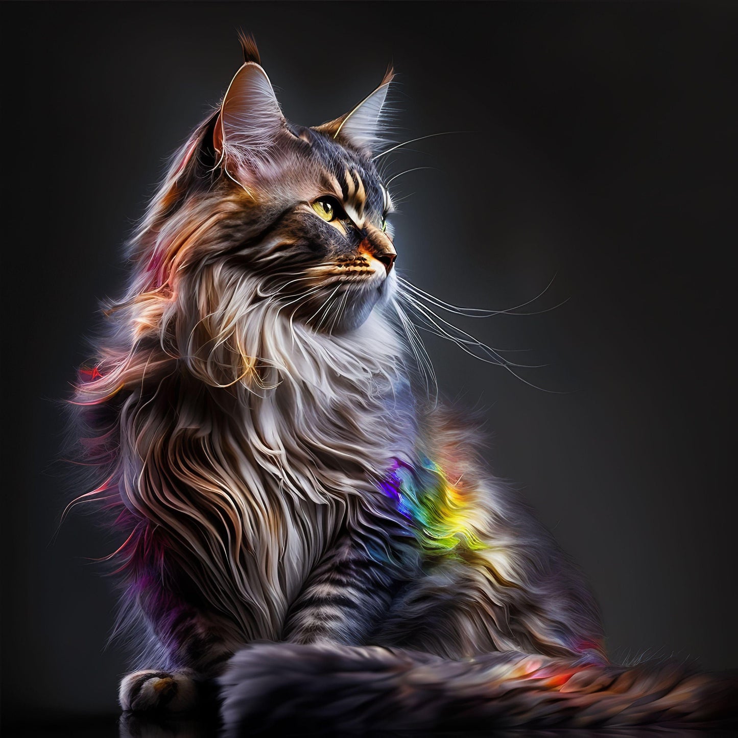 Colorful Exotic Shorthair Cat - Canvas, Metal, Acrylic, Framed, or Giclee Print