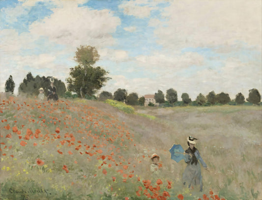 Monet - Poppies - Canvas, Metal, Acrylic, Framed, or Giclee Print
