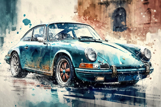 Porsche 911 Abstract - Canvas, Metal, Acrylic, Framed, or Giclee Print