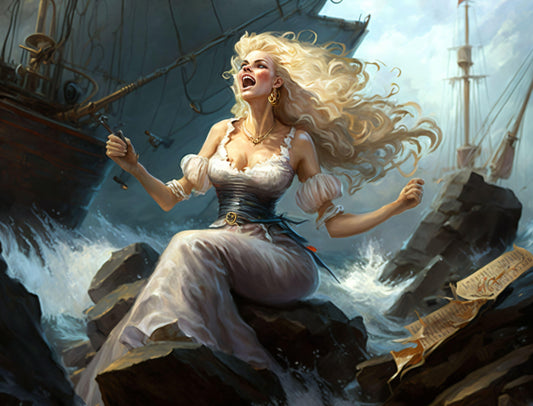 Siren Leading Ships to their Doom - Canvas, Metal, Acrylic, Framed, or Giclee Print