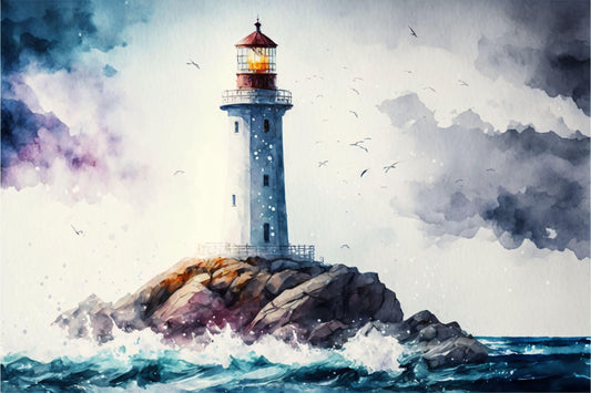 Lighthouse - Canvas, Metal, Acrylic, Framed, or Giclee Print