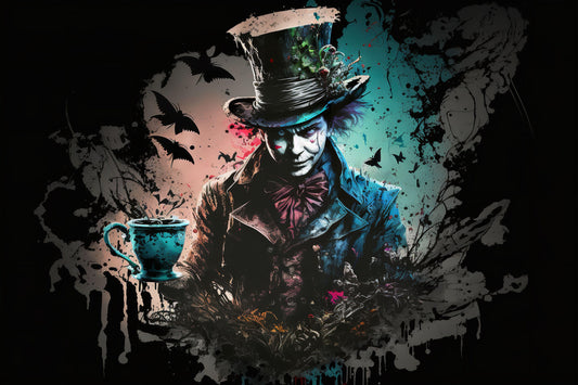 Limited Edition Print (5) - The Mad Hatter Canvas or Framed w/ Certificate of Authenticity
